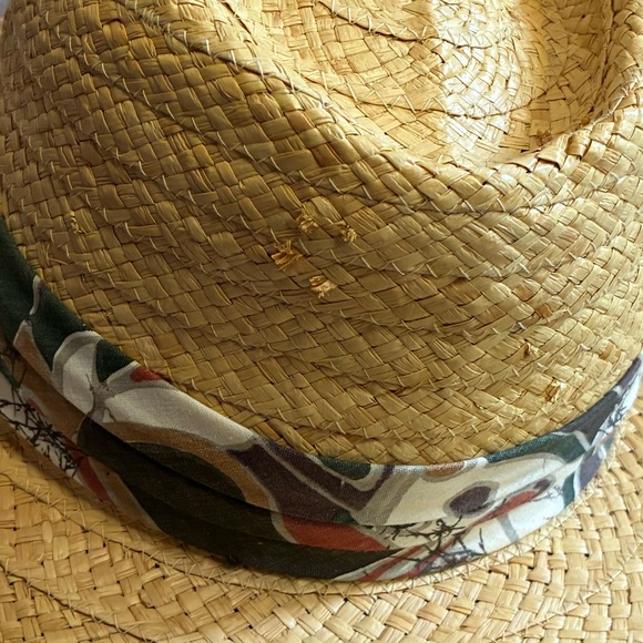 Biltmore Fabric Band Raffia Straw Hat with‎ Pin Size L/XL Made in Canada - Picture 3 of 10